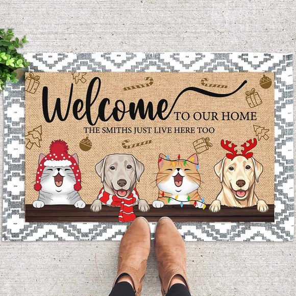 Funny Welcome Mat, Dog Doormat, Cat Doormat, - Picture 1 of 4